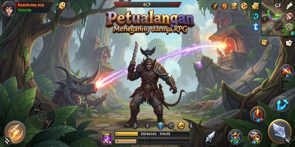 Tangkapan layar gameplay RPG yang menakjubkan dari 6CF.
