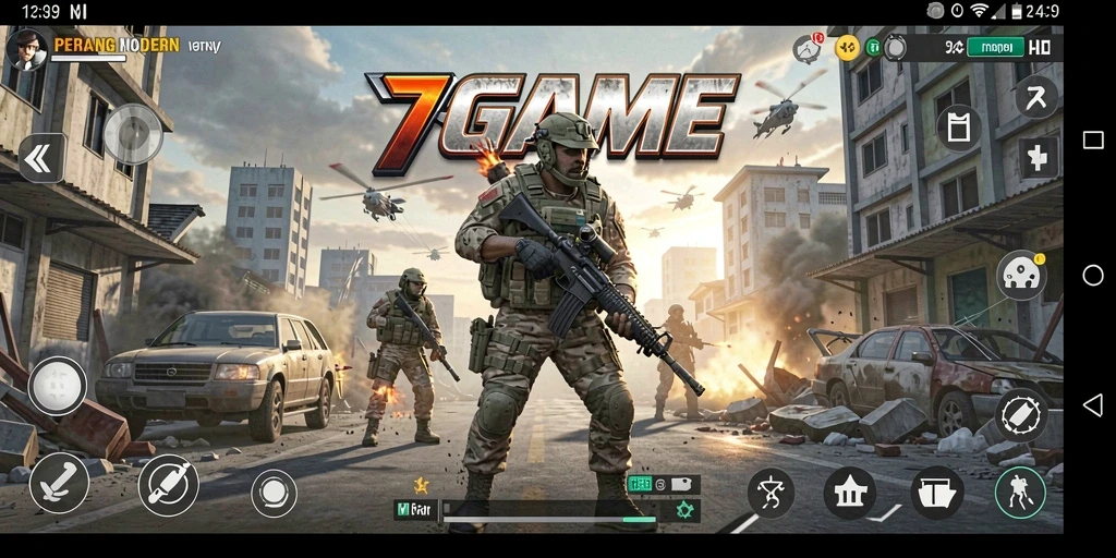 Tampilan gameplay 7GAME dengan grafis tinggi dan aksi mendebarkan.