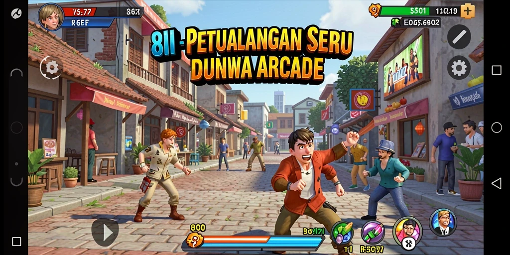 Tampilan utama gameplay 8II dengan rintangan yang menantang.