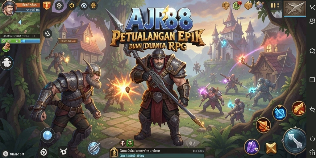 Screenshot AJR88 menampilkan aksi seru dari pertempuran RPG.