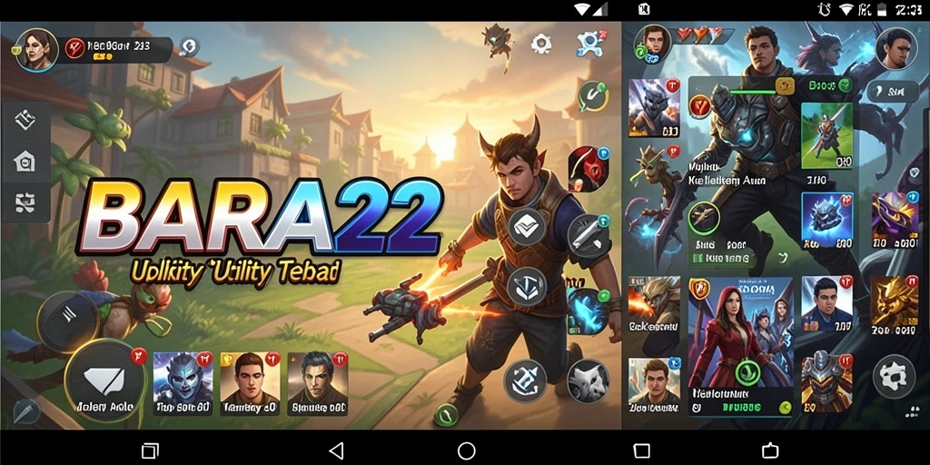 Screenshot BARA22 menampilkan antarmuka pengguna dan fitur utility yang intuitif.