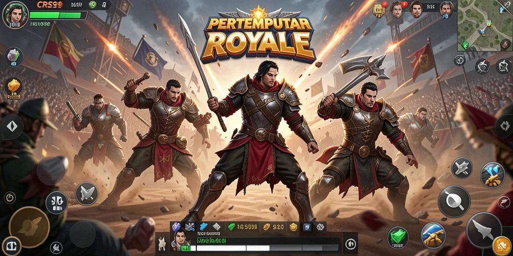 Tangkapan layar CRS99 menampilkan aksi pertempuran yang mendebarkan dalam Battle Royale.