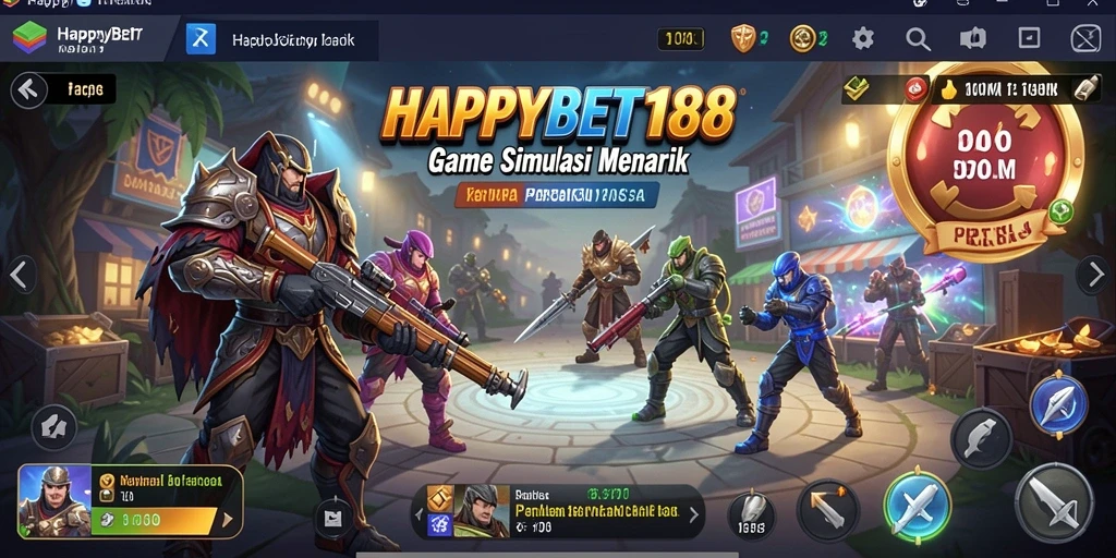 Tangkapan layar <strong>HAPPYBET188</strong> yang menampilkan gameplay simulasi yang seru