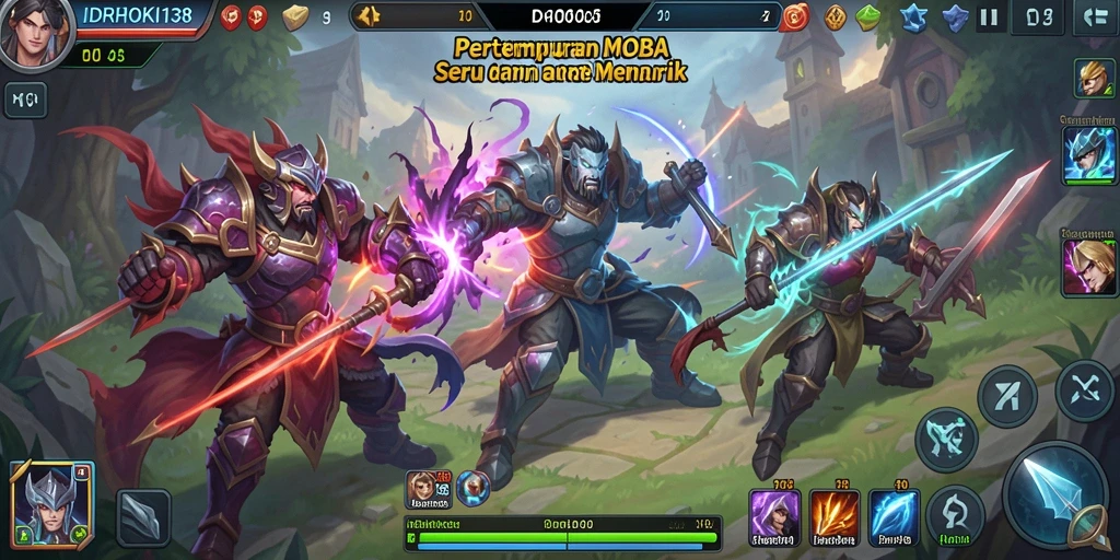 Screenshot gameplay seru dari IDRHOKI138 yang menunjukkan aksi pertempuran.