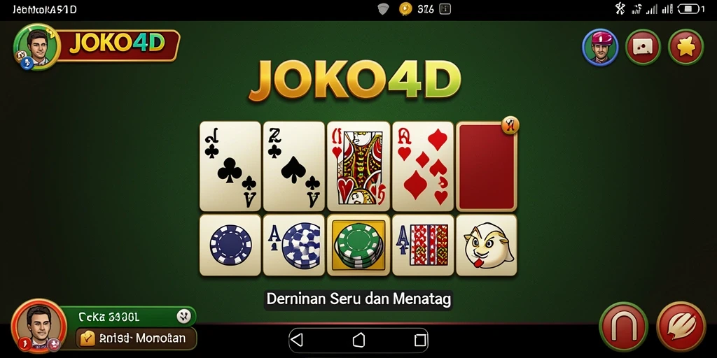 Screenshot JOKO4D menunjukkan permainan domino yang seru dan interaktif.