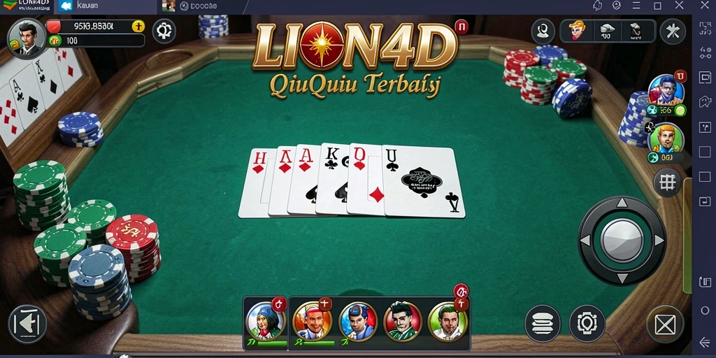 Tangkapan layar gameplay LION4D menampilkan aksi QiuQiu yang seru.
