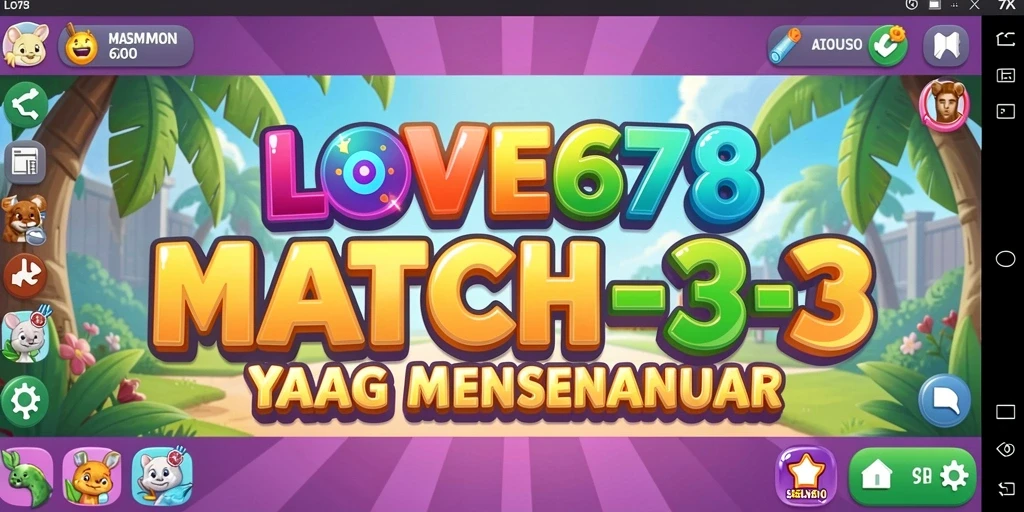 Tampilan gameplay <strong>LOVE678</strong> yang menegangkan dalam pertempuran Match-3.