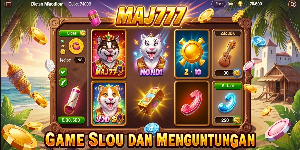 Tampilan grafis menarik dari gameplay slot MAJ777 menunjukkan keseruan permainan.