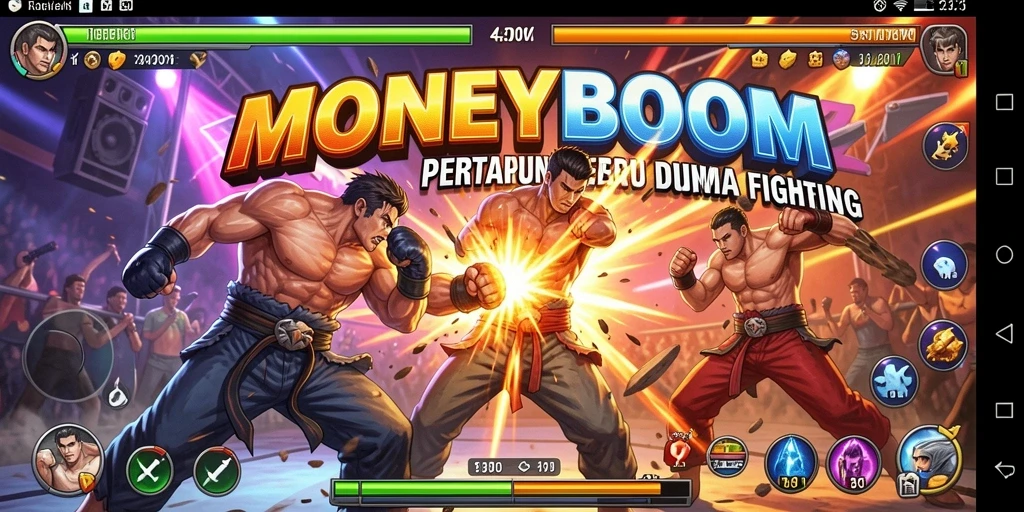 Tampilan gameplay MONEYBOOM yang intens dan menegangkan.