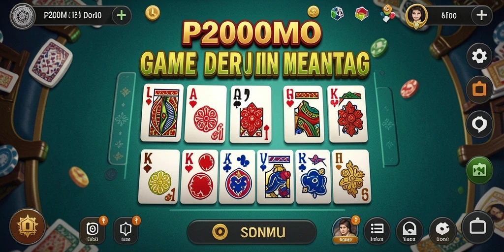 Tangkapan layar gameplay P200M yang menampilkan suasana permainan Domino yang mendebarkan.