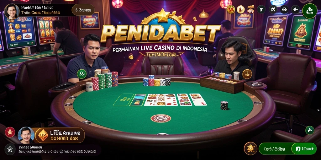 Screenshot PENIDABET menunjukkan gameplay Live Casino yang seru dan interaktif.