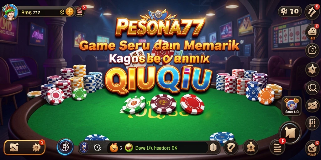 Tampilan gameplay seru dalam game QiuQiu PESONA77.