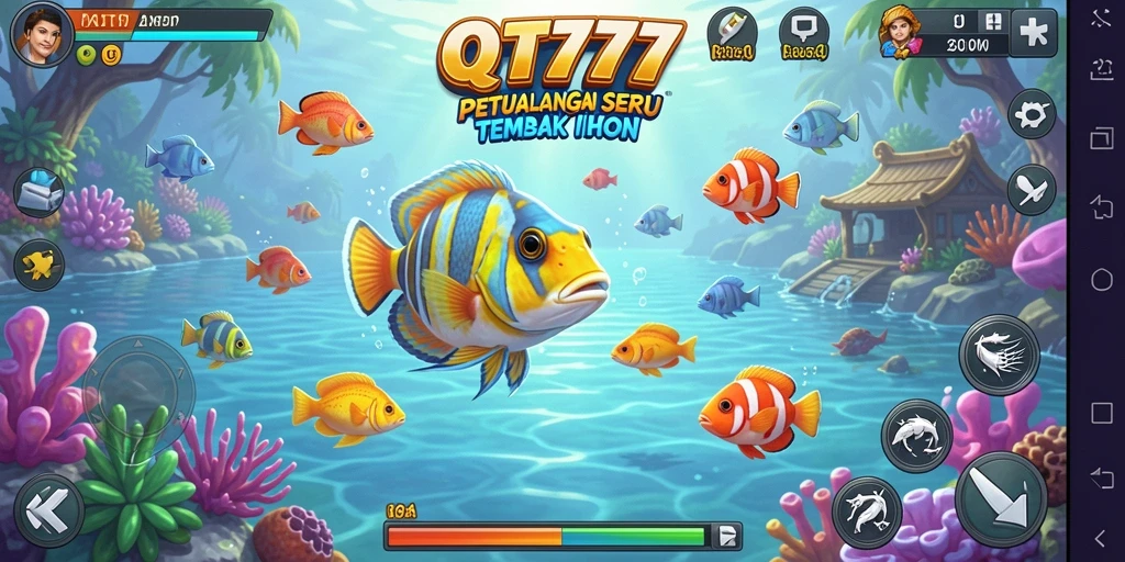 Tampilan menarik dalam gameplay Tembak Ikan QT777.