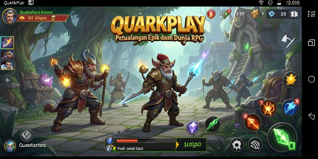 Tampilan gameplay RPG yang epik dan mendalam.