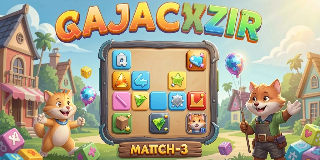 Tampilan gameplay RAJACAIR yang menarik dan penuh warna.