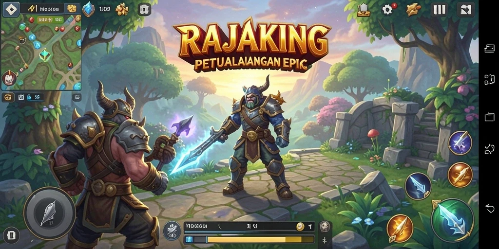 Screenshot gameplay mengesankan dari RAJAKING.