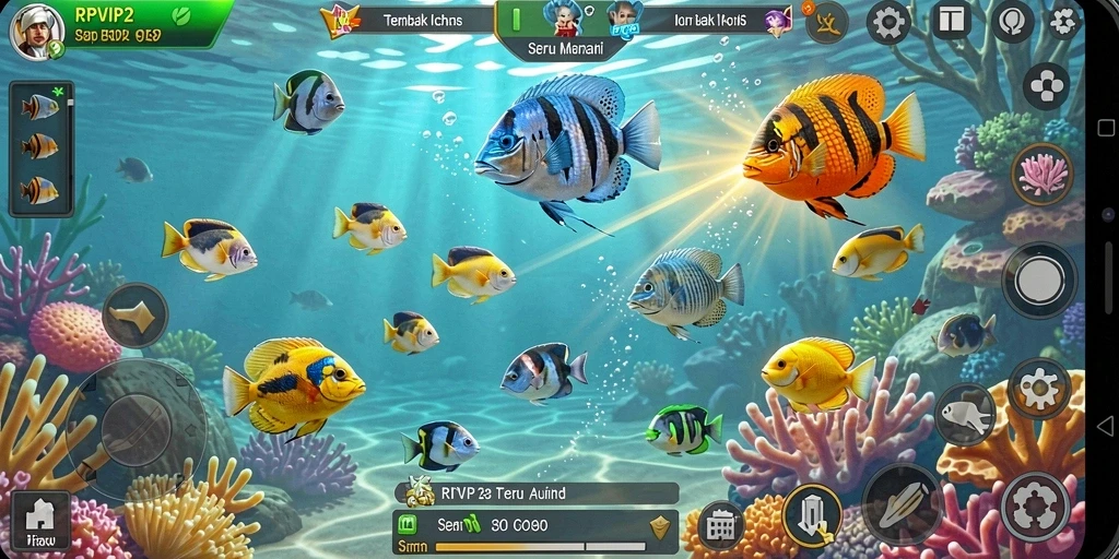Tampilan seru gameplay Tembak Ikan di RPVIP2.