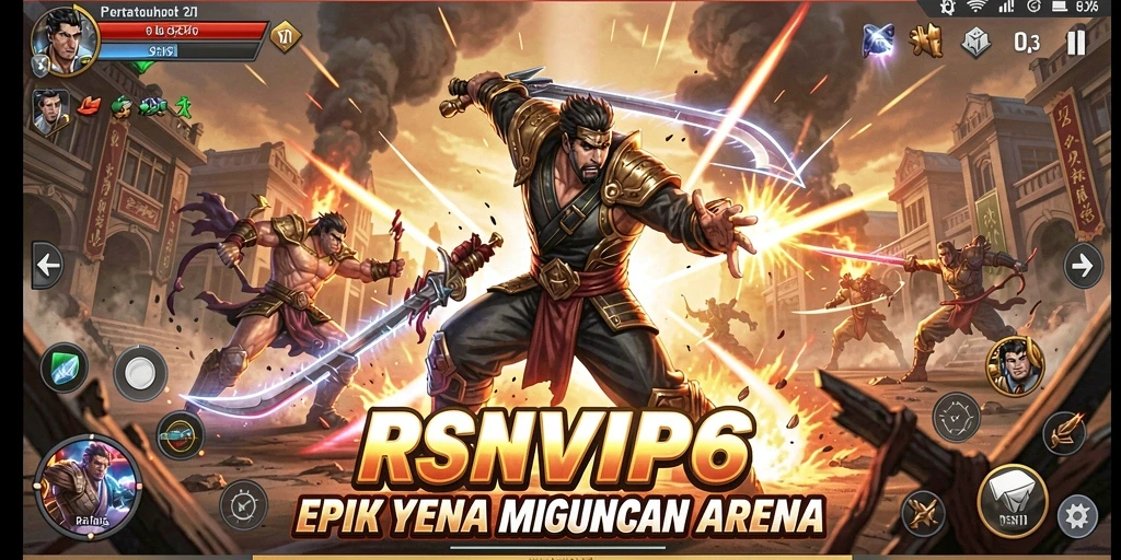 Screenshot gameplay RSNVIP6 menampilkan serunya pertarungan karakter.