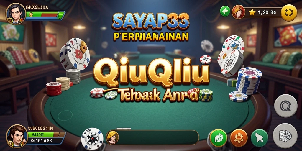Screenshot utama SAYAP33 menampilkan aksi seru dalam permainan QiuQiu.