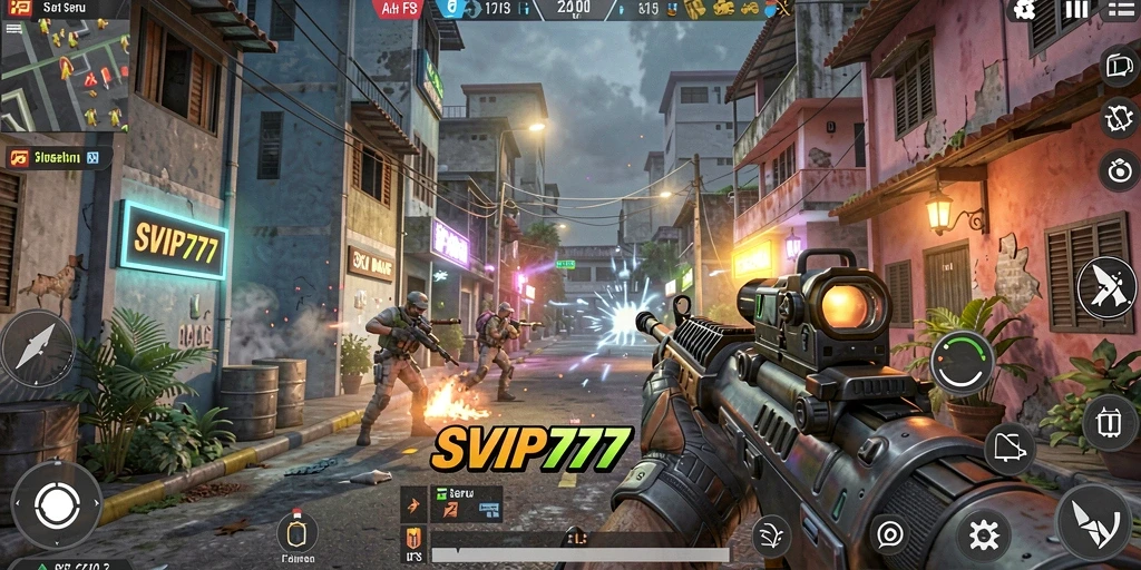 Gameplay mendebarkan di SVIP777 dengan aksi FPS yang intens.