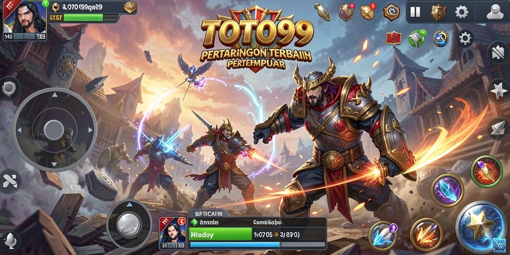 Screenshot dari gameplay mendebarkan TOTO99 dengan pertempuran intens.