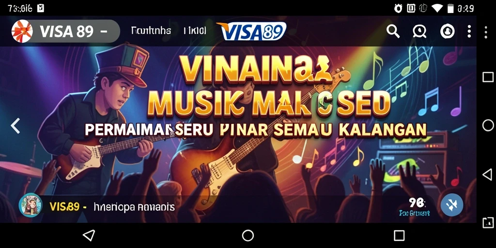 Screenshot dari gameplay <strong>VISA89</strong> yang menampilkan interaksi musik yang seru.